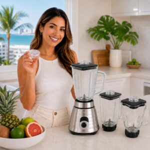 Univen Blender Lid Filler Cap Compatible with Oster and Osterizer Blenders Jar Lids with 2" (5cm) Hole Made of Strong Clear Plastic