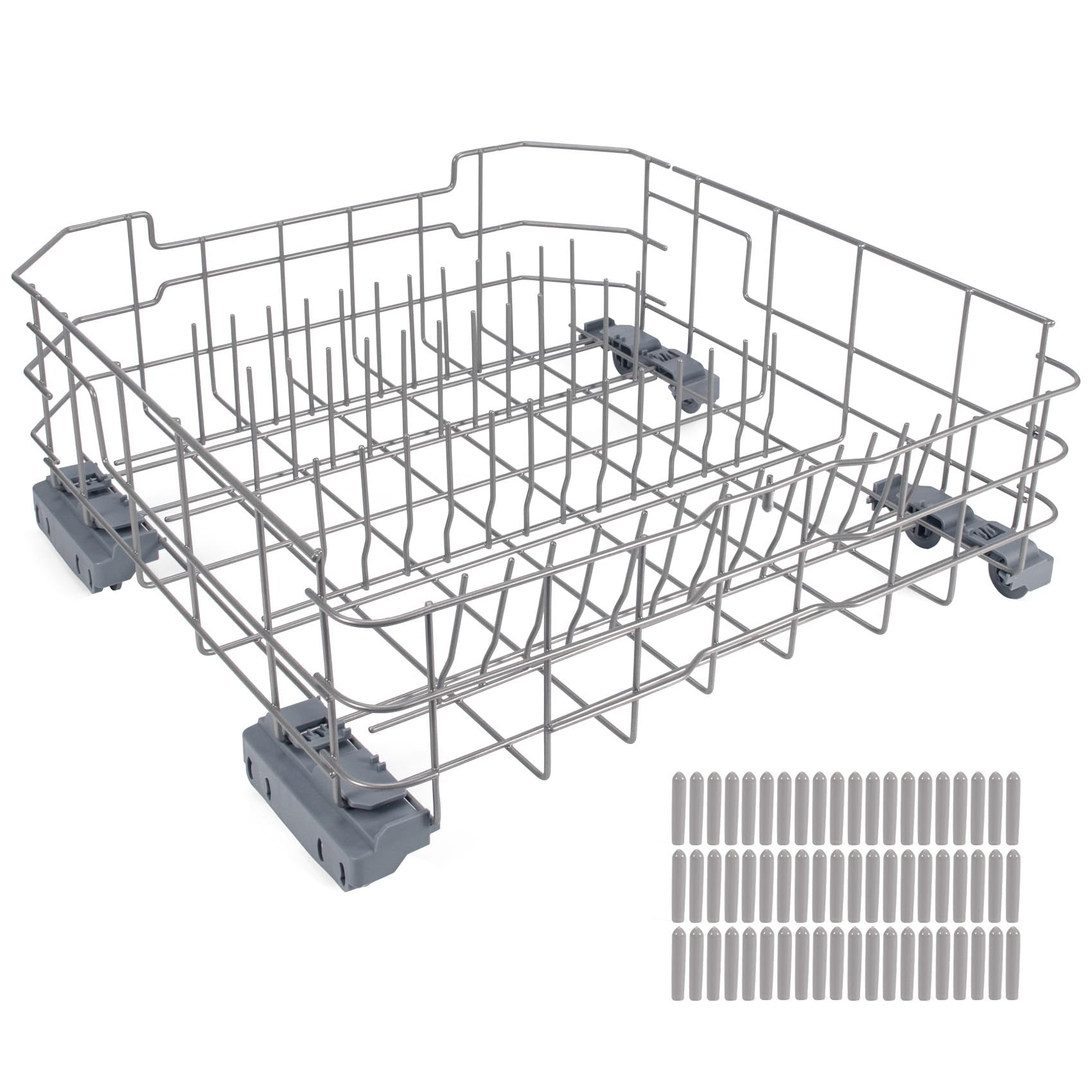 WD28X34744 WD28X26099 Dishwasher Lower Rack Compatible with GE Dishwashers, Replaces WD28X24396, WD28X22659, WD28X28918. Fits Models GDF510PSR3SS, GDF510PSM0SS, GDF510PSMOSS, GDF535PSR0SS, GDF510PSR6SS