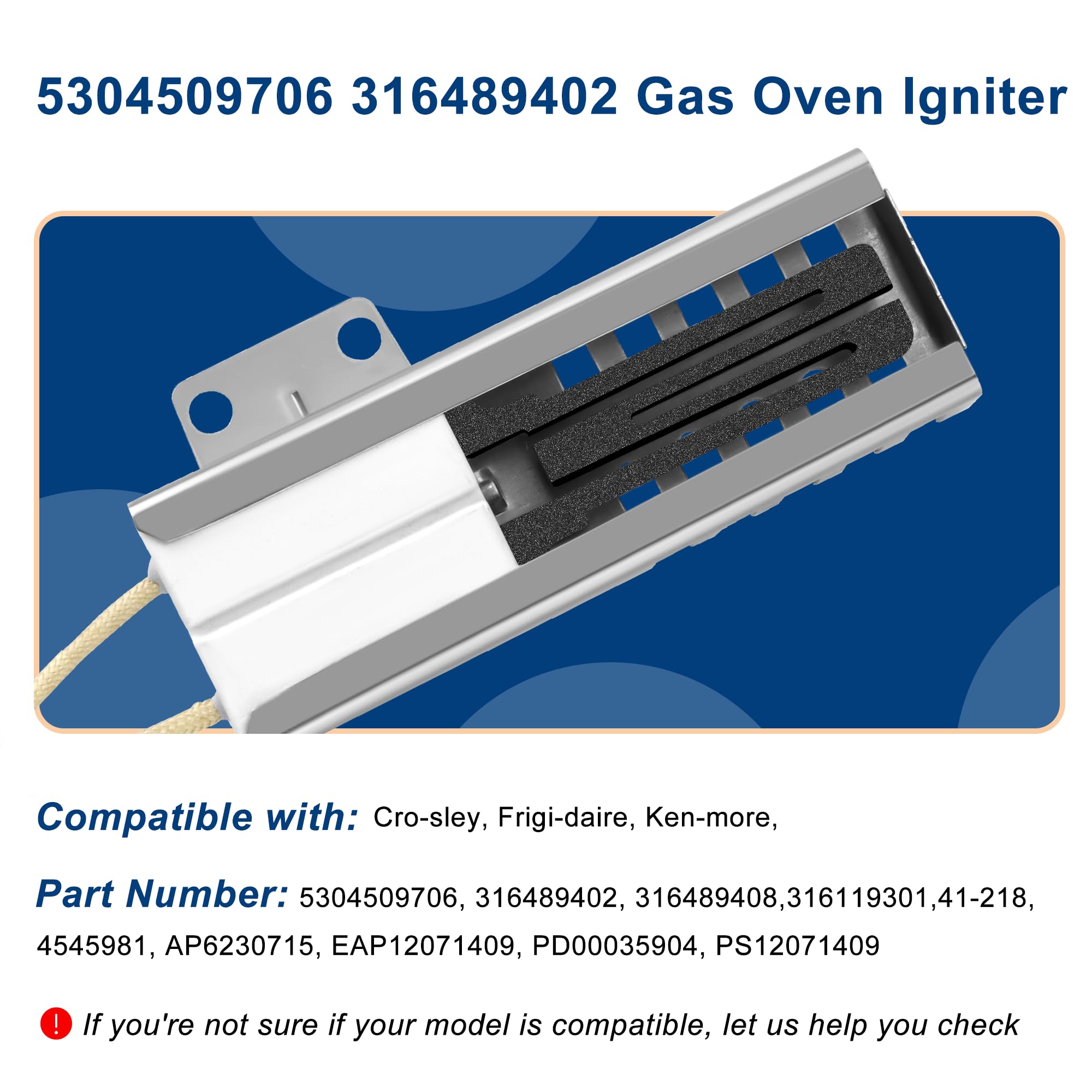 Model 790 Oven Igniter, 5304509706 Gas Oven Igniter for Gas Stove - Image 3
