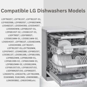 Dishwasher Lower Rack Wheels for LG Replacement Parts, 4 Pcs Dishrack Roller Compatible with LG Dishwasher Replaces 4581DD3003B/C 4581DD9002B 1372292 AP4437752 EA3523051 AH3523051 PS3523051