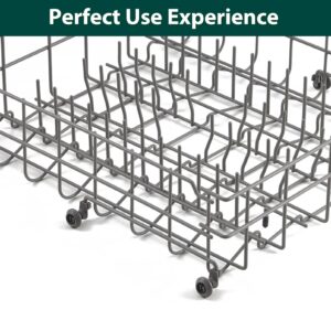 154522902 Dishwasher Wheels Replacement Parts for Frigidaire Dishwasher Dishrack Rollers Bracket Kit Upper Rack Wheel Rollers Frigidaire Kenmore FFCD2413US4A FBD2400KB12B Top Drawer Wheels 4 Pcs