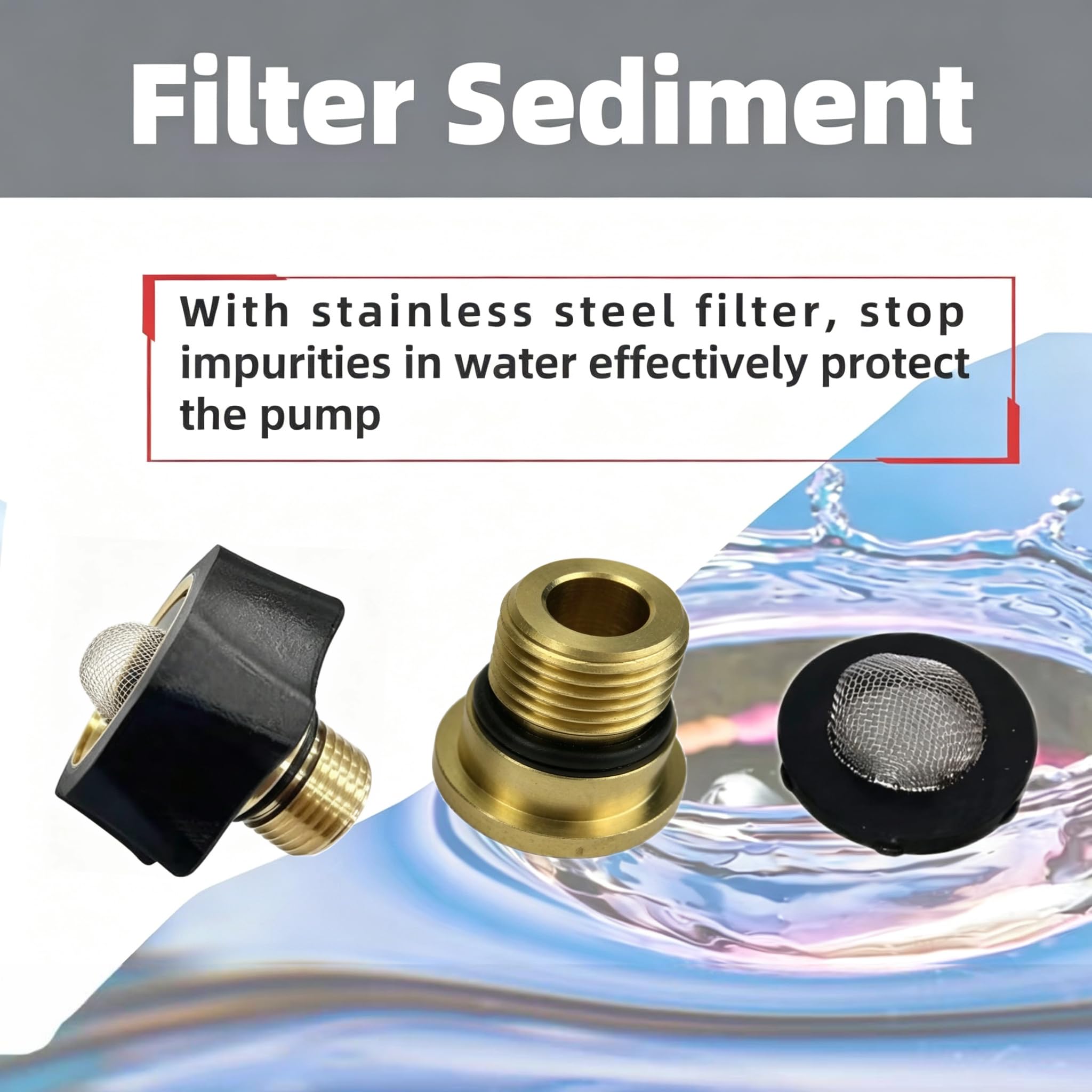 XILEWHZF 7112362 Water Inlet Fitting for Simpson Pressure Washer Pump Parts Compatible, Fits Multiple Pressure Washer Connectors (Copper, 1pc)