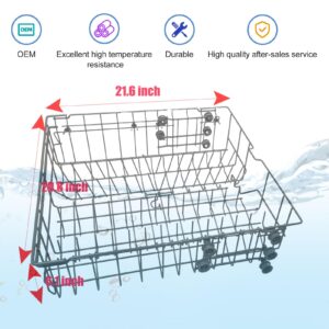 DD82-01385B A/S Middle Dishwasher Rack Replacement for Samsung DW80R2031US, DW80R2031UG, DW80N3030US, DW80N3030UB, DW80N3030UW, DW80M2020US Series– 21.6”x20.8” Upper/Center Dishrack Assembly