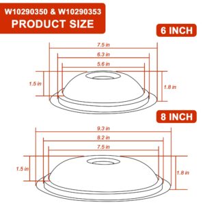 AMI PARTS W10290350 W10290353 Black Porcelain Burner Drip Pans