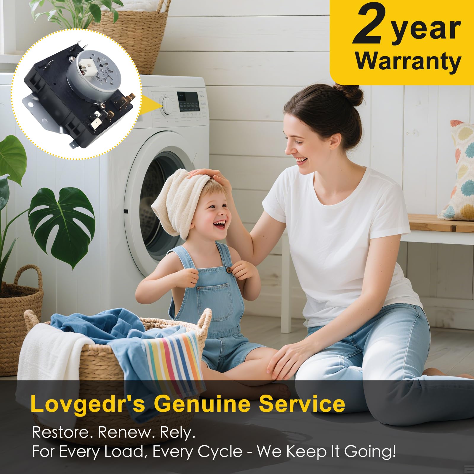 Lovgedr W10185982 WPW10185982 Dryer Timer Replacement