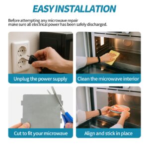 4 PCS Waveguide Cover, Microwave Wave Guide Cover Replacement, Universal Mica Sheets for Microwaves Oven & Toasters, Easily Cut to Fit