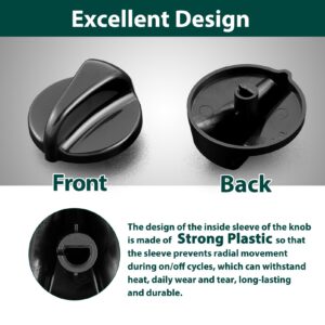 WB03K10035 Stove Knobs Cooktop Replacement Parts for GE Range Cooktop Oven Knob Black Plastic GE Hotpoint General Electric Burner Control XL44 Stove Knob KIP 5963 183d5598 Stove Top Knobs 4 Pcs