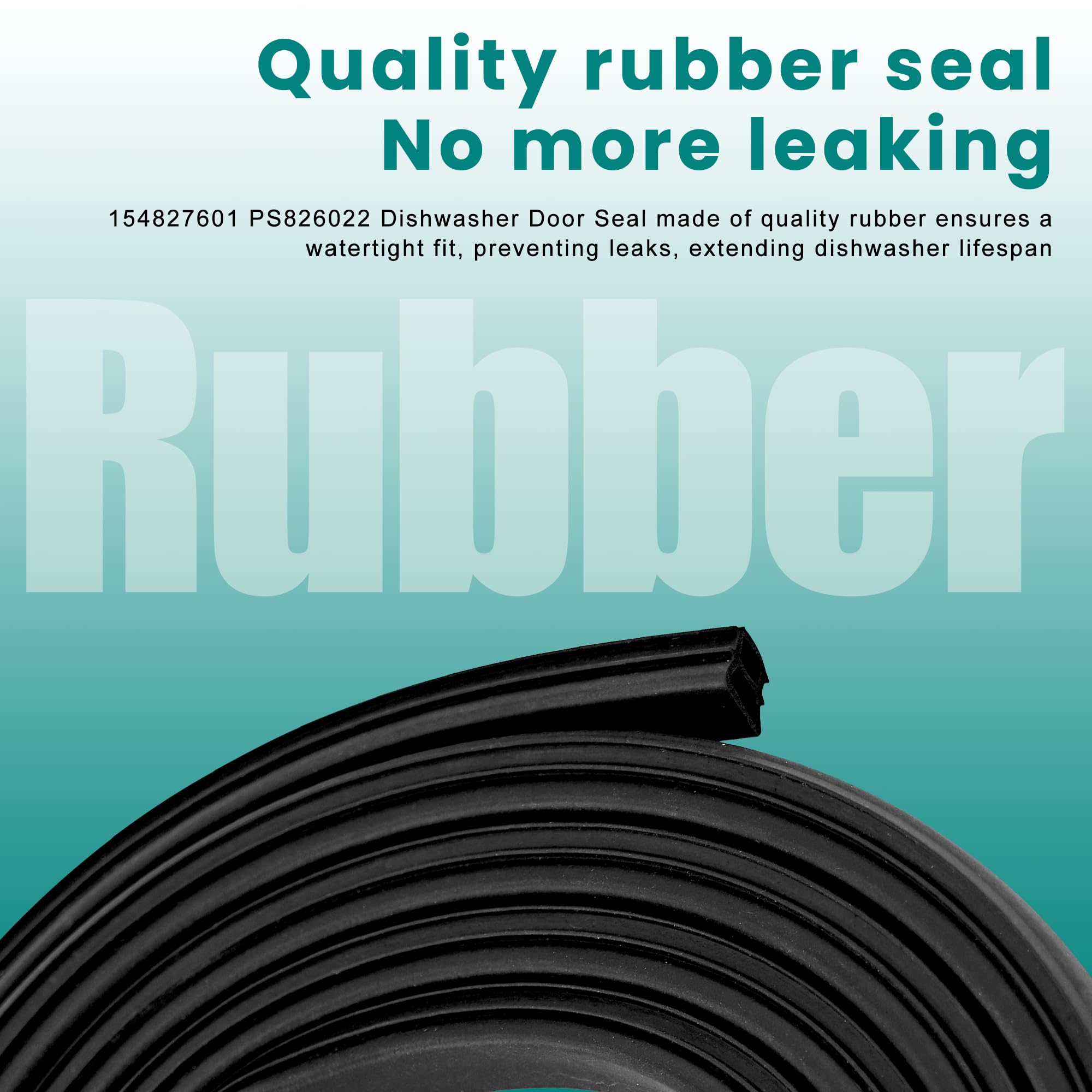 Dishwasher Door Seal Gasket fit for Frigidaire Gallery Kenmore Sears Electrolux Dishwasher Replacement Parts,Kit Includes Door Gasket 154827601,Lower Seal 809006501,Splash Shield 154701001 prime&swift - Image 8