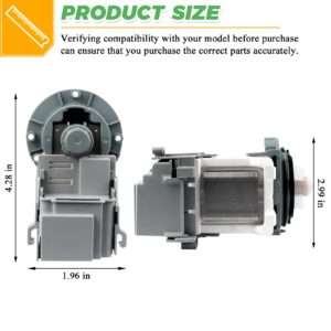 New DC31-00054D PX3516-01 DC31-00187A Washer Drain Pump Motor by Techecook - Replacement for Samsung Washing Machine - Replaces px3516-01 DC31-00178D DC97-20621A 2754406 AP5583541 PS4204640 EAP4204640