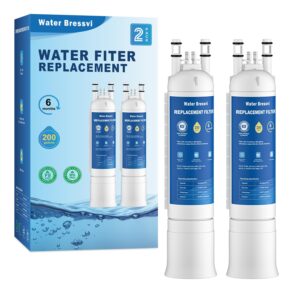 Water Bressvi FPPWFU01 Water Filter Replacement Compatible with Frigidaire FPPWFU01, Electrolux FPPWFU01, PureAdvantage, PWF-1 FPPWFU01 PurePour Water Filter, Remove Impurities from Water (2-PCS)