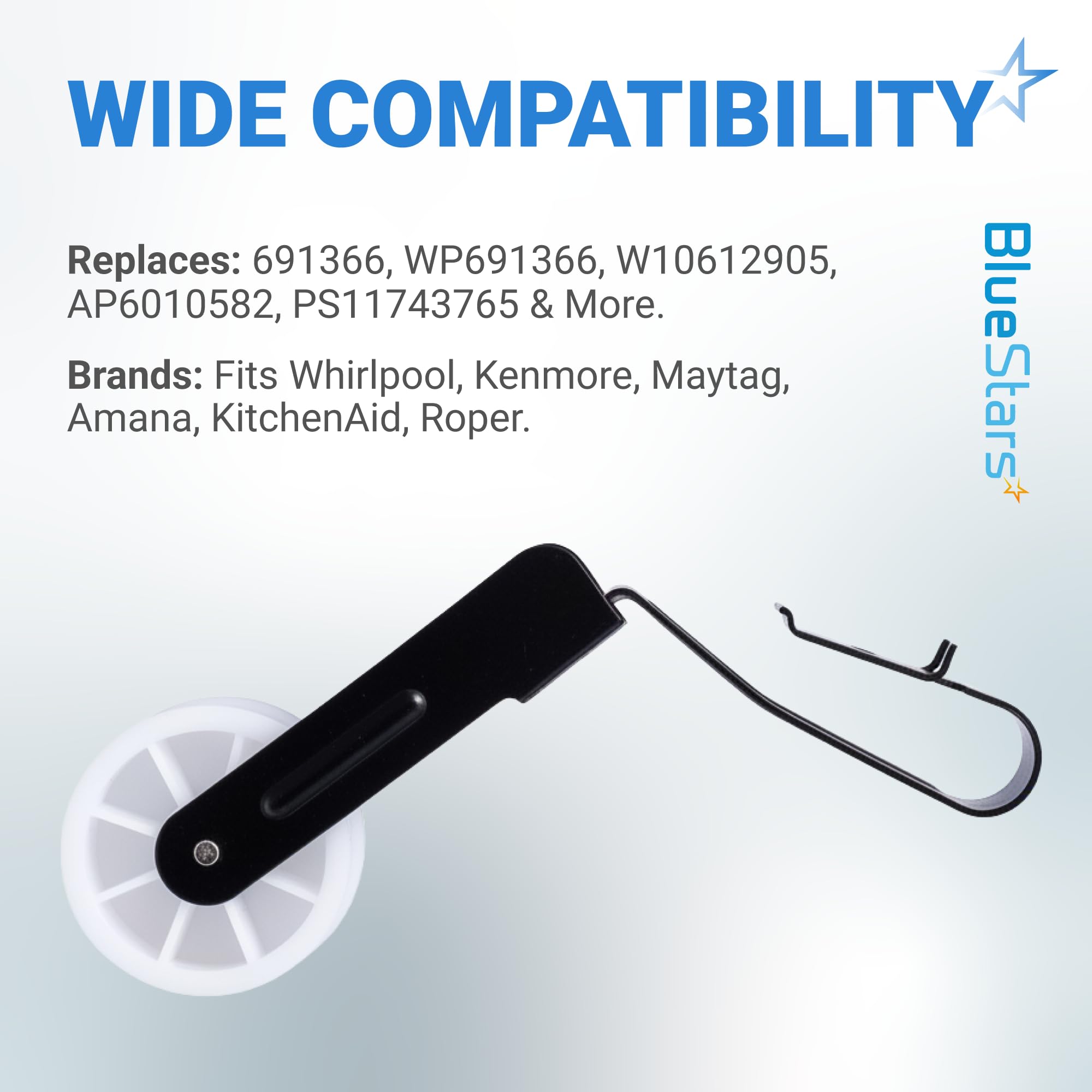Upgraded 691366 Dryer Idler Pulley - Compatible with Whirlpool Kenmore Maytag Roper Dryers - Replaces W10612905 WP691366 AP6010582 239477 3394332 347034 347226 PS11743765 WED4815EW1 NED4655EW1 - Image 3