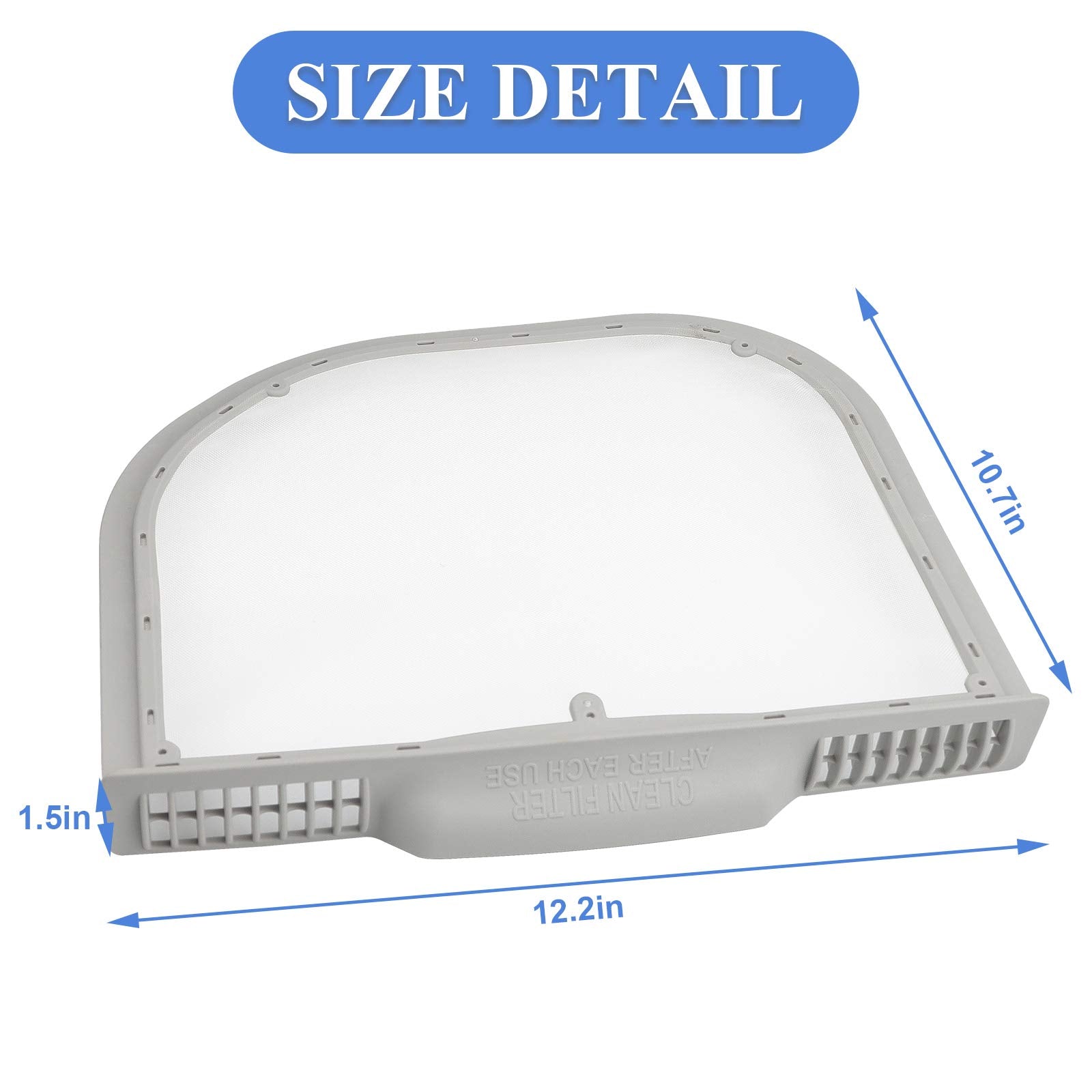 5231EL1001C Dryer Lint Filter Replacement for LG Kenmore Replaces DLE4870W DLEX5170W DLE1101W DLE1501W DLEX7800WE DLE1001W DLEX5101W DLE7100W DLE7300VE/00 DLE7200WE DLEY1201V AP5248138 PS3527575