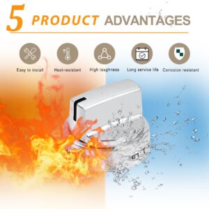 atgestore WB03X24818 222D5786P010 Gas Stove Knob Replacement for GE Stove Parts KIP 5G92 Burner Knobs GE Range Oven Parts Plastic Surface Burner Control Knob Range Cooktop Knobs 5 Pcs