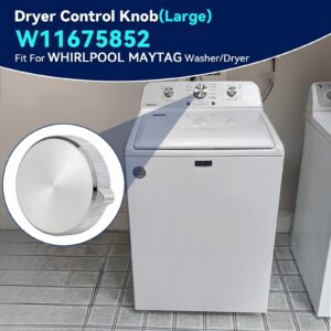 W11675852 Dryer Knob Replacement for Maytag, Large Dryer Control Knob Replacement Parts for Maytag Washer Dryer Timer Knob, Replaces W11328381