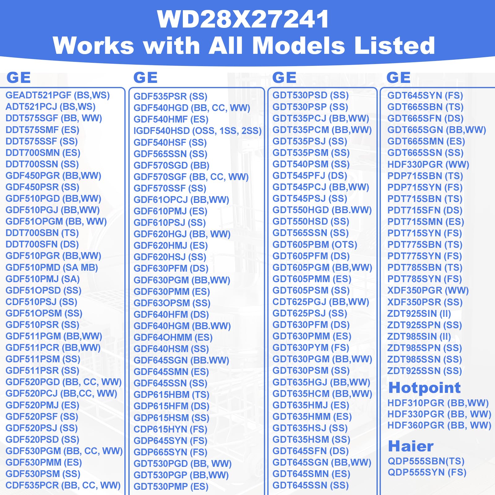 WD28X27241 GE Dishwasher Rack Carrier And Roller Kit for GE Dishwasher Lower Rack Wheels Assembly,Interchangeable With Both The Left and Right Side -Replaces WD12X10439, WD12X10446, WD12X10447-2Pack