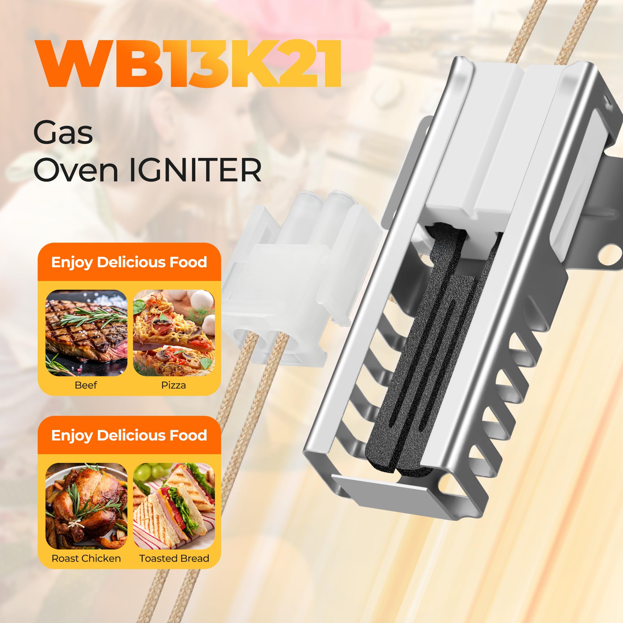 WB13K21 5303935066 Gas Oven Igniter Fit for Sam-sung GE Kenmore Hotpoint Gas Range Stove Replaces IG9998 Norton-501a WB2X9998 WB13K0012 WB13K0013 WB13K0014, by NISHCON - Image 3