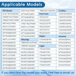 Upgraded W10919003 W10775446 Washer Drain Pump Assembly for Whirlpool Maytag Kenmore Amana Washing, Replaces WTW4816FW3 NTW4519JW2 NTW4516FW3 AP6038235 EAP11770076 PD00042517 Washer Drain Pump
