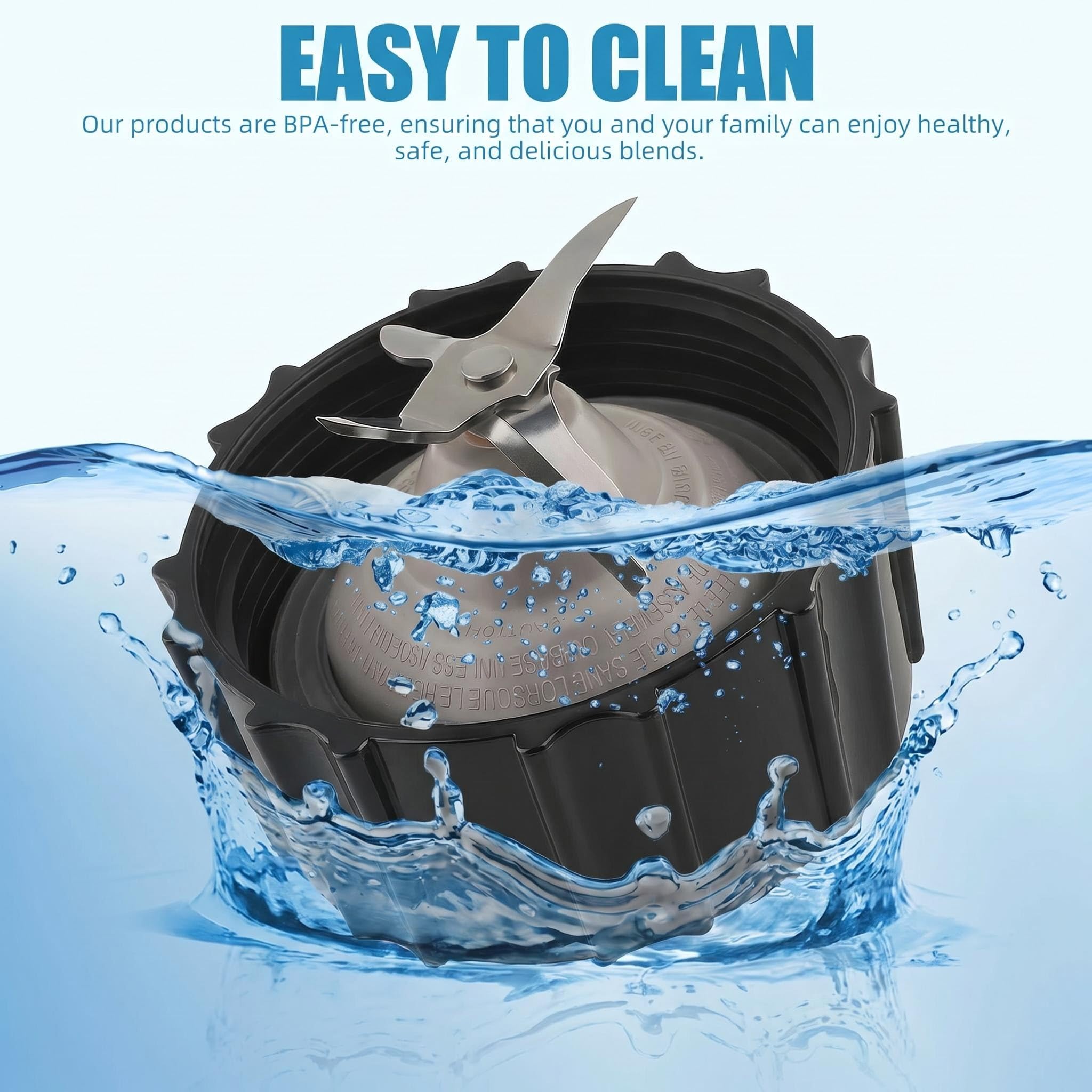 for Black & Decker Blender Replacement Parts Stainless Steel Blender Blade Compatible Blenders BL2020S BL2010WP BL2010BPA with Jar Base Cap and 3 Rubber O Ring Seal Gasket Accessory Refresh Kit