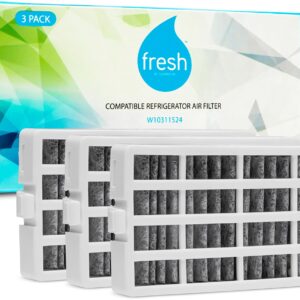 Mist Fresh W10311524 Refrigerator Air Filter Replacement for Whirlpool, W10311524, AIR1, Maytag, Kitchenaid, and Jenn-Air, FreshFlow (3 Pack)