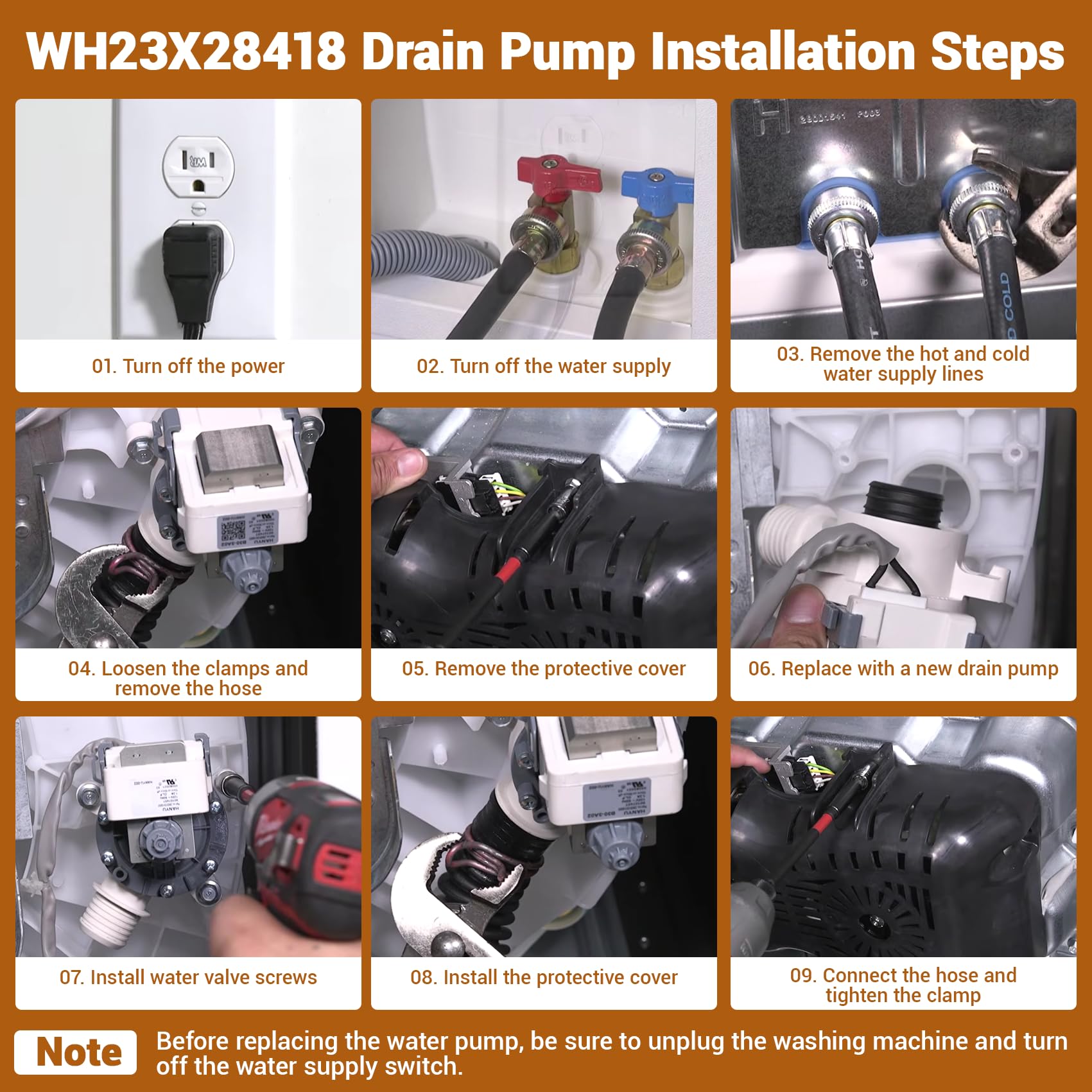 WH23X28418 WH23X24178 WH23X27574 B30-3A02 Washer Drain Pump for ge hotpoint