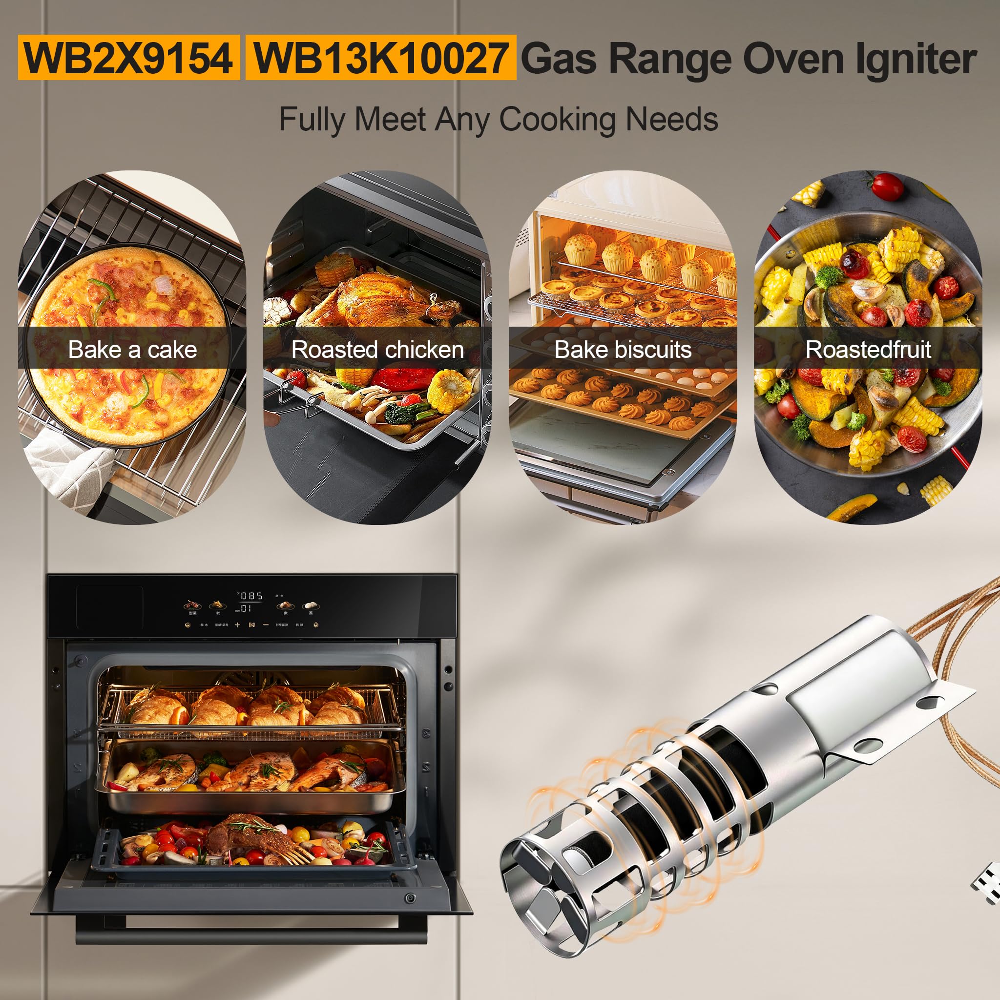 WB2X9154 Oven Igniter Replacement for GE Hotpoint Kenmore XL44 Gas Range - Image 3