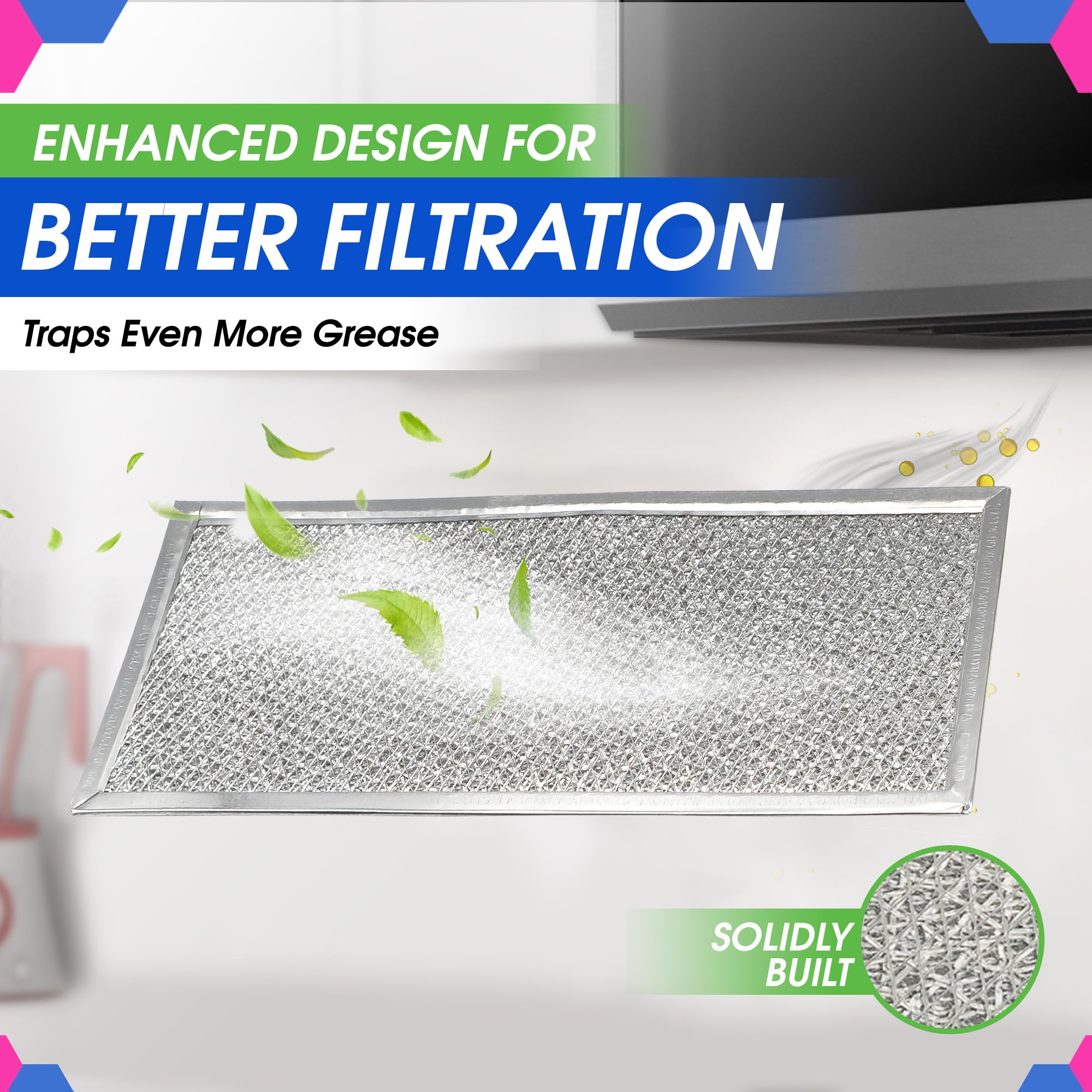 Bagean Microwave Filter 5.8"x12.9" Fits Whirlpool W10208631A Grease Filters - Image 4