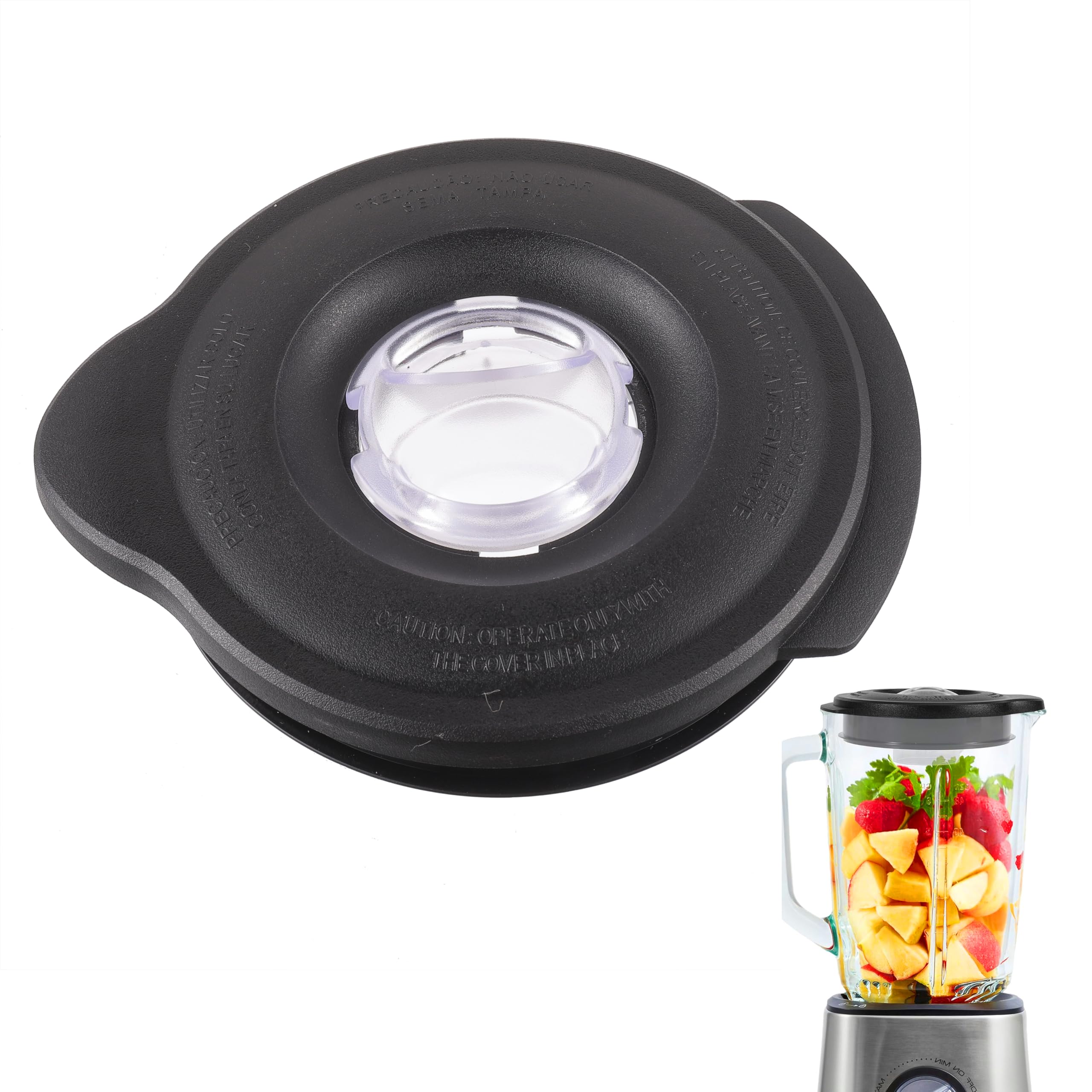 Oster Blender Covers and Lids Replacement Parts for Pro 1200/Osterizer Classic Series - 6 Cup Blender Safety Glass Jar Cover Compatible with Jars 124461-000-000/178891-000-000 and BLSTMB-CBG/CBF/BBG - Image 3