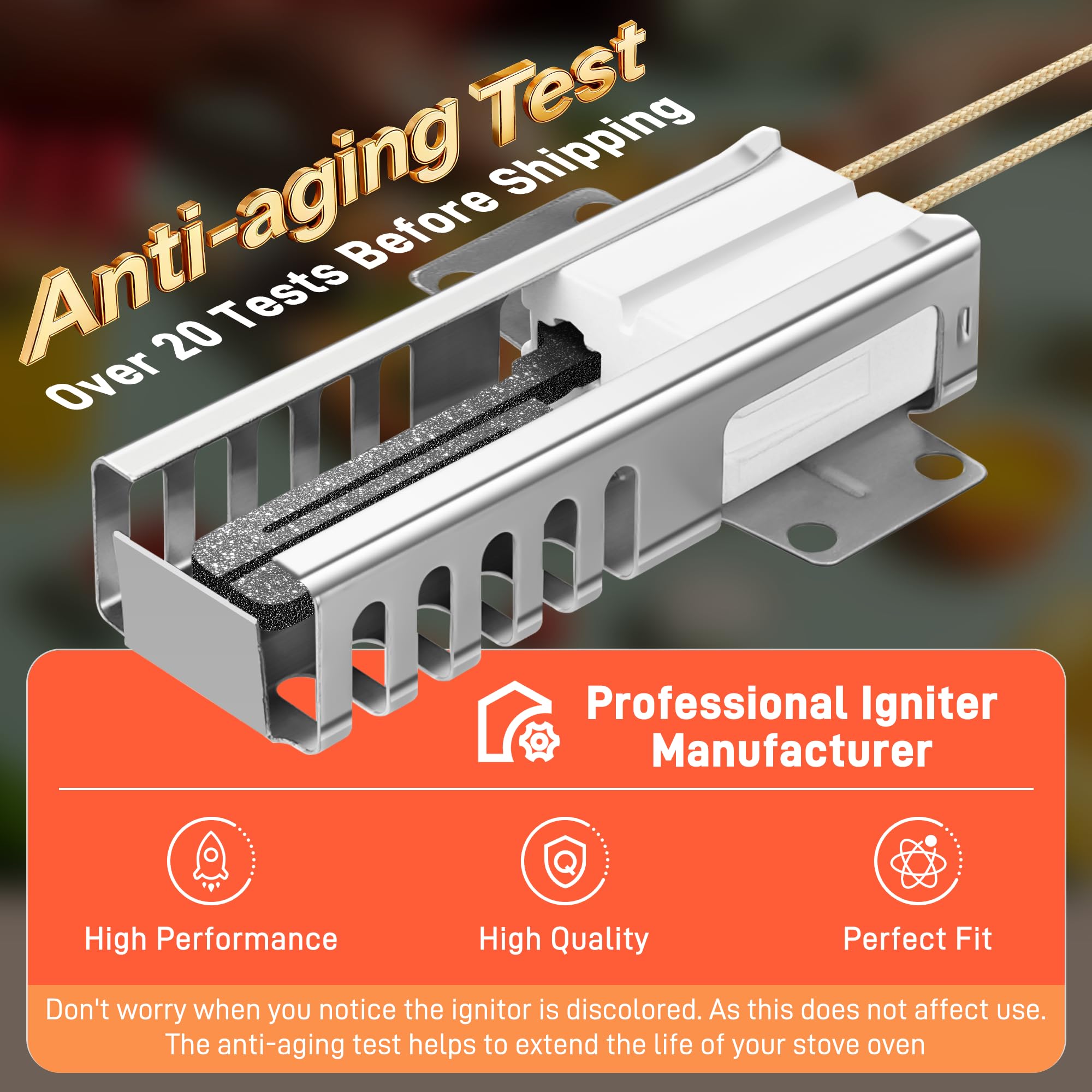 Upgraded WB13K21 Gas Range Oven Igniter Fit for G-E Sam-sung 5303935066 DG94-00520A NX58H5600SS NX58h9500WS Replacement for Ken-more Hot-point Norton-501a WB2X9998 IG9998 Gas Range Oven by BOGDA - Image 5