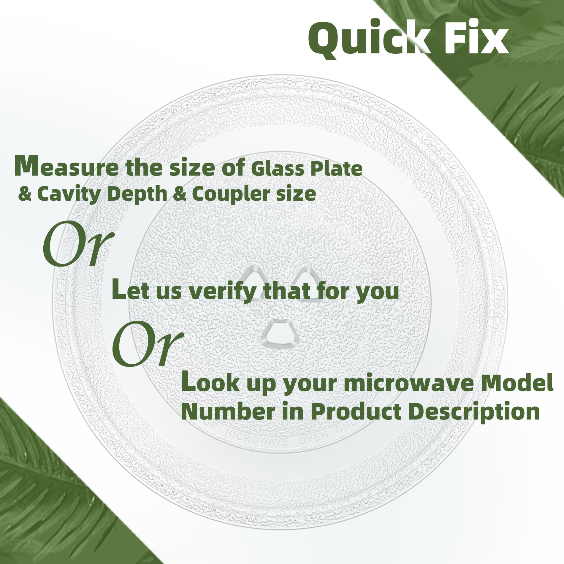 Smallest 9.6 Inch Microwave Plate Replacement Compatible With Panasonic Microwave Glass Plate F06016D00XN, 9.6" Microwave Plate Replacement for Nostalgia 0.7 cu.ft. 700W small retro microwaves - Image 3
