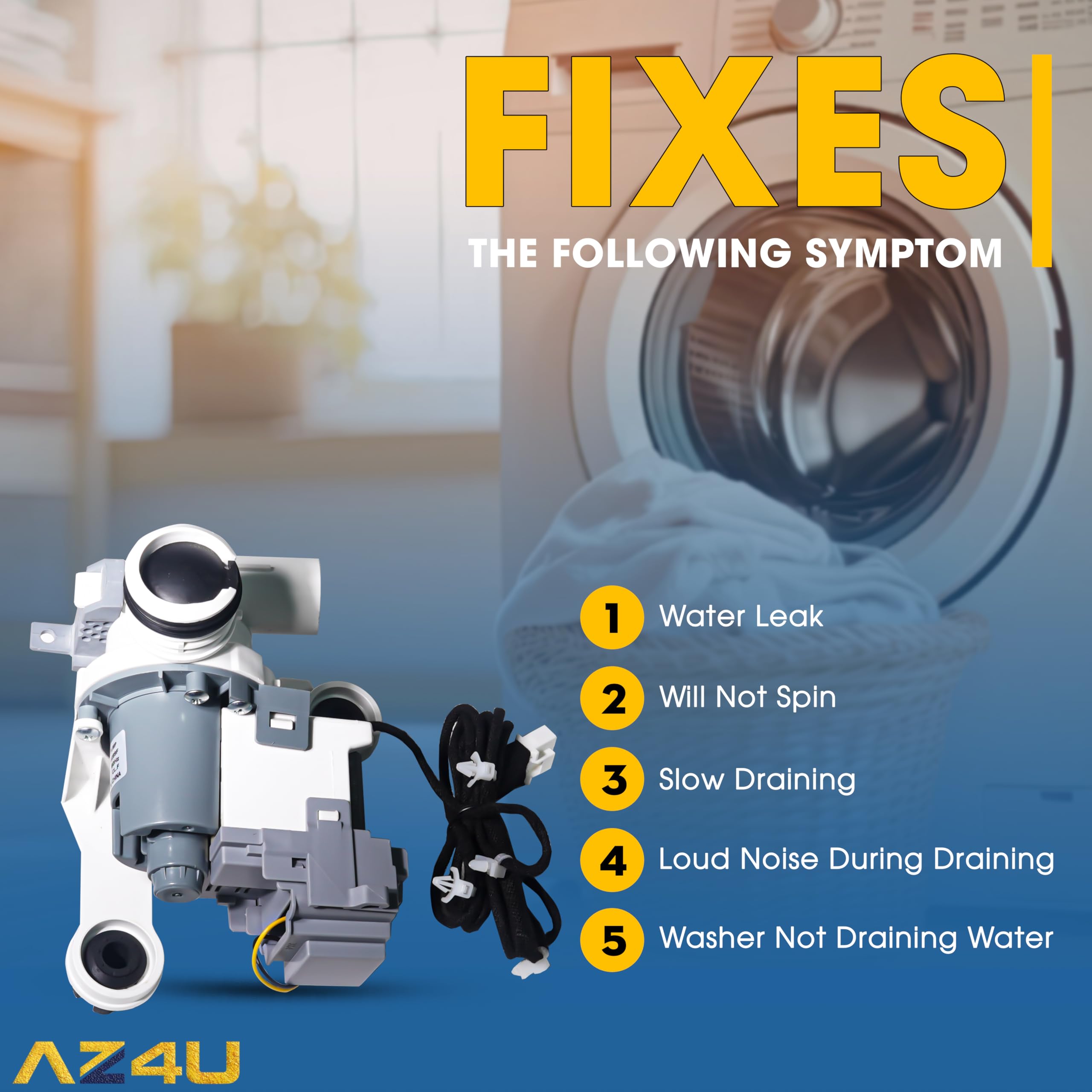 AZ4U Upgraded DC97-19289F DC97-19289H PX3516-01 Samsung Washer Drain Pump - Image 6