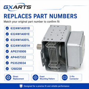 GXARTS Magnetron 6324W1A001B Fit for LG Microwave LRM1240ST MV1610ST