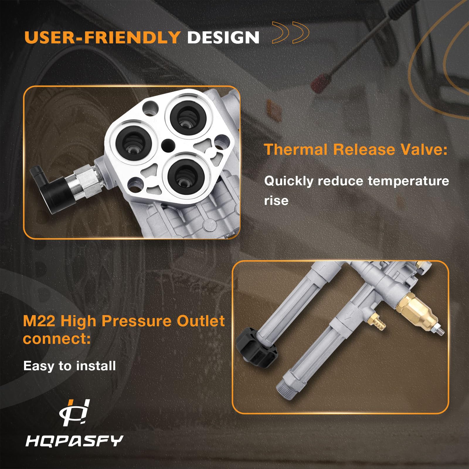 AR42940 Pressure Washer Pump Head Aluminum, Fit for SRMW2.2g26/RMW 2.2g24 - Image 4