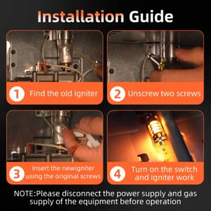 Upgraded WB2X9154 XL44 Oven Igniter Replacement for GE Round Gas Stove Range Igniter WB02X9154 WB13K10027 WB13K (3-1/2 Inches long 120V 2.5-3.0 A) by APPLIANCEMATES