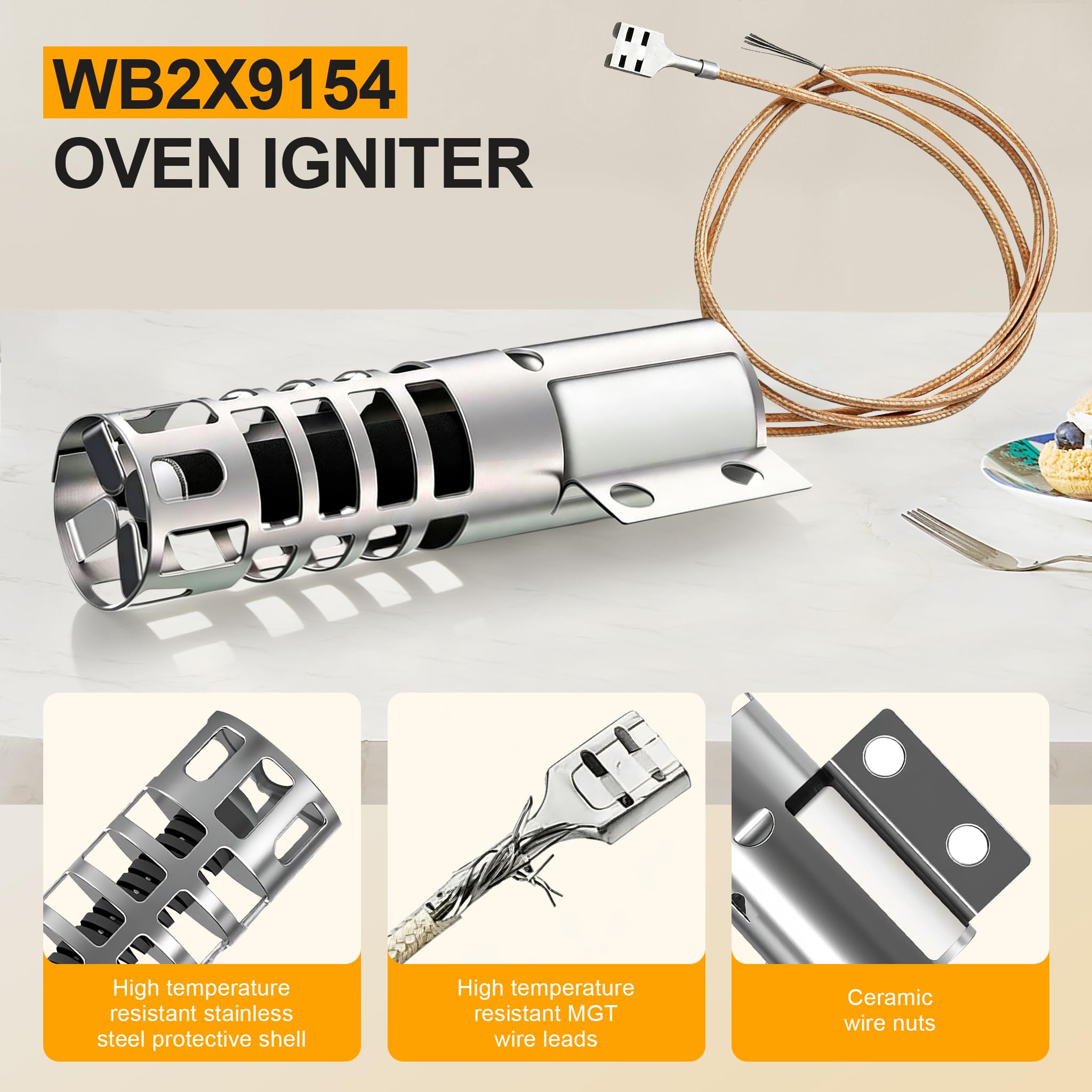 WB2X9154 Oven Igniter Replacement for GE Hotpoint Kenmore XL44 Gas Range