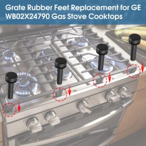 Replacement WB02X24790 Gas Stove Grate Bumpers Rubber Feet for GE Range Burner Cafe Stove Top Cooktop 10 Pack