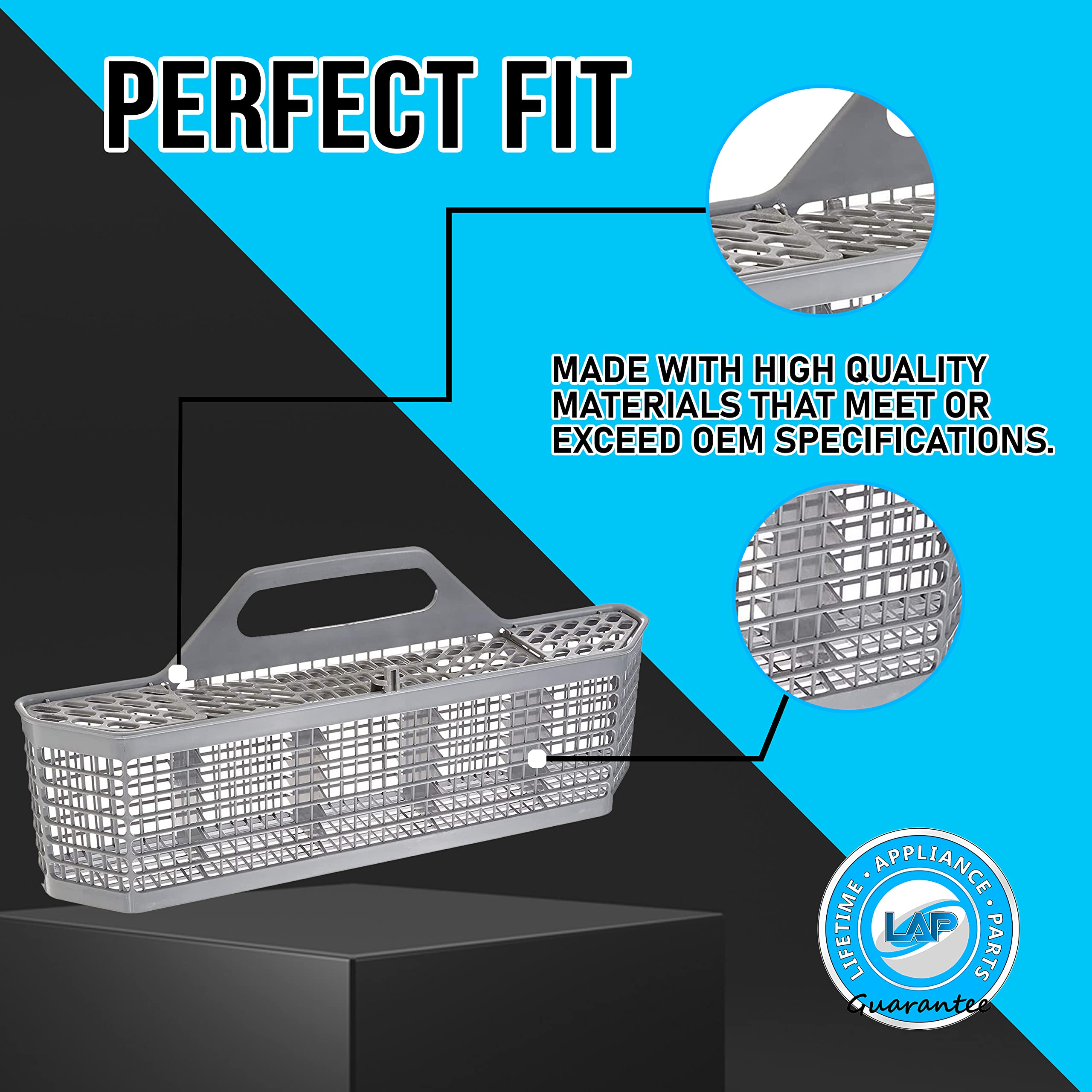 UPGRADED Lifetime Appliance WD28X10128 Silverware Basket Compatible with General Electric (GE) Dishwasher