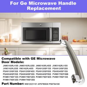 WB15X21101 for GE Microwave Handle Replacement: WB15X21101 Microwave Door Handle for General Electric Microwave JNM3163RJ3SS, PSA9120SF1SS - Upgraded ABS Plastic for Ge Microwave Replacement Parts