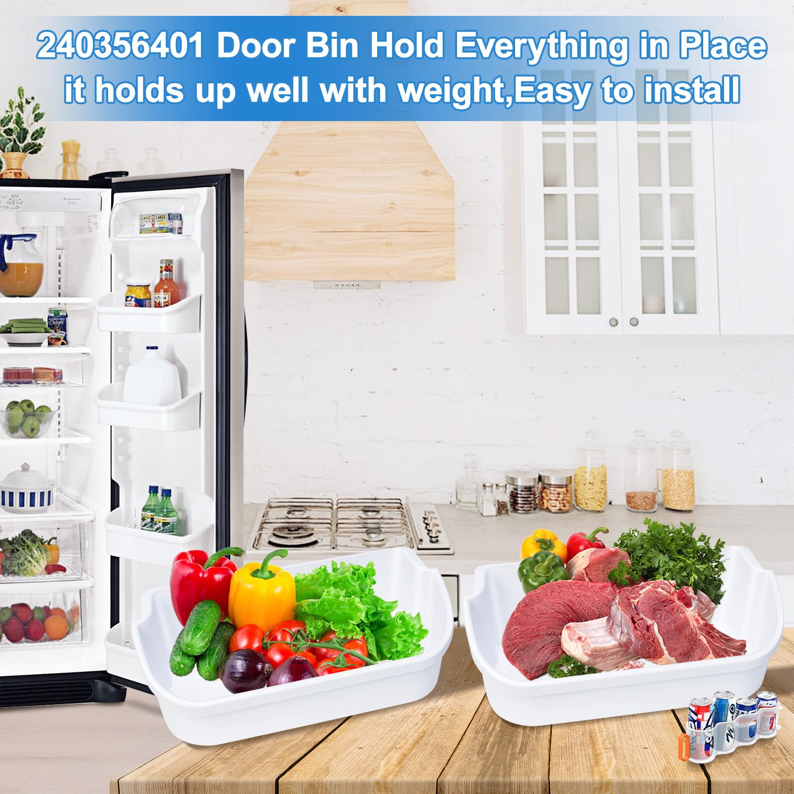 ALVAR 240356401 Refrigerator Door Bin For Frigidaire Door Shelf Replacement