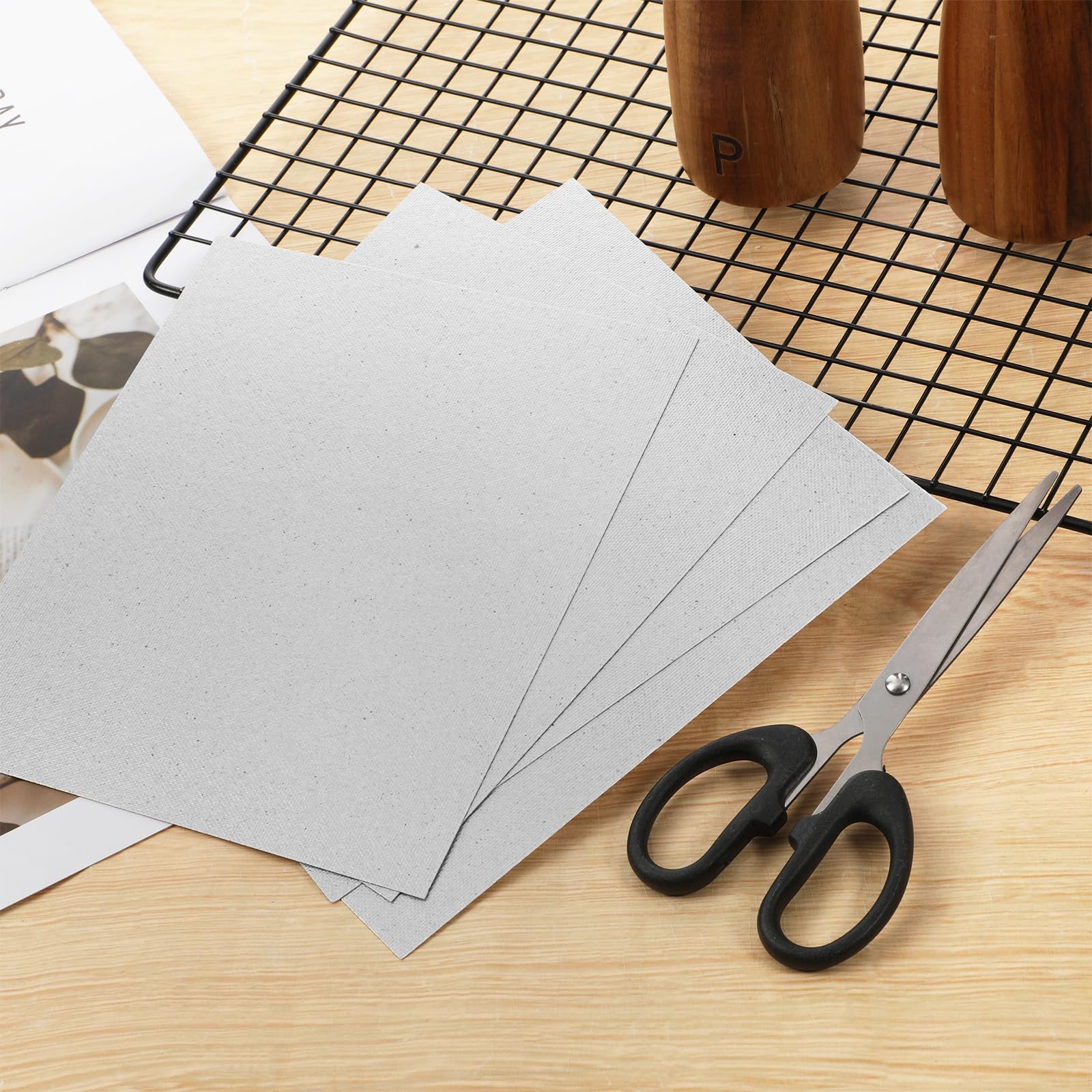 4 PCS Waveguide Cover Replacement, 150mm X 120mm Waveguide Cover Mica Plates Sheets with Scissor, Microwave Waveguides Covers Cutting According to The Required Size for Microwave Oven Repairing Part