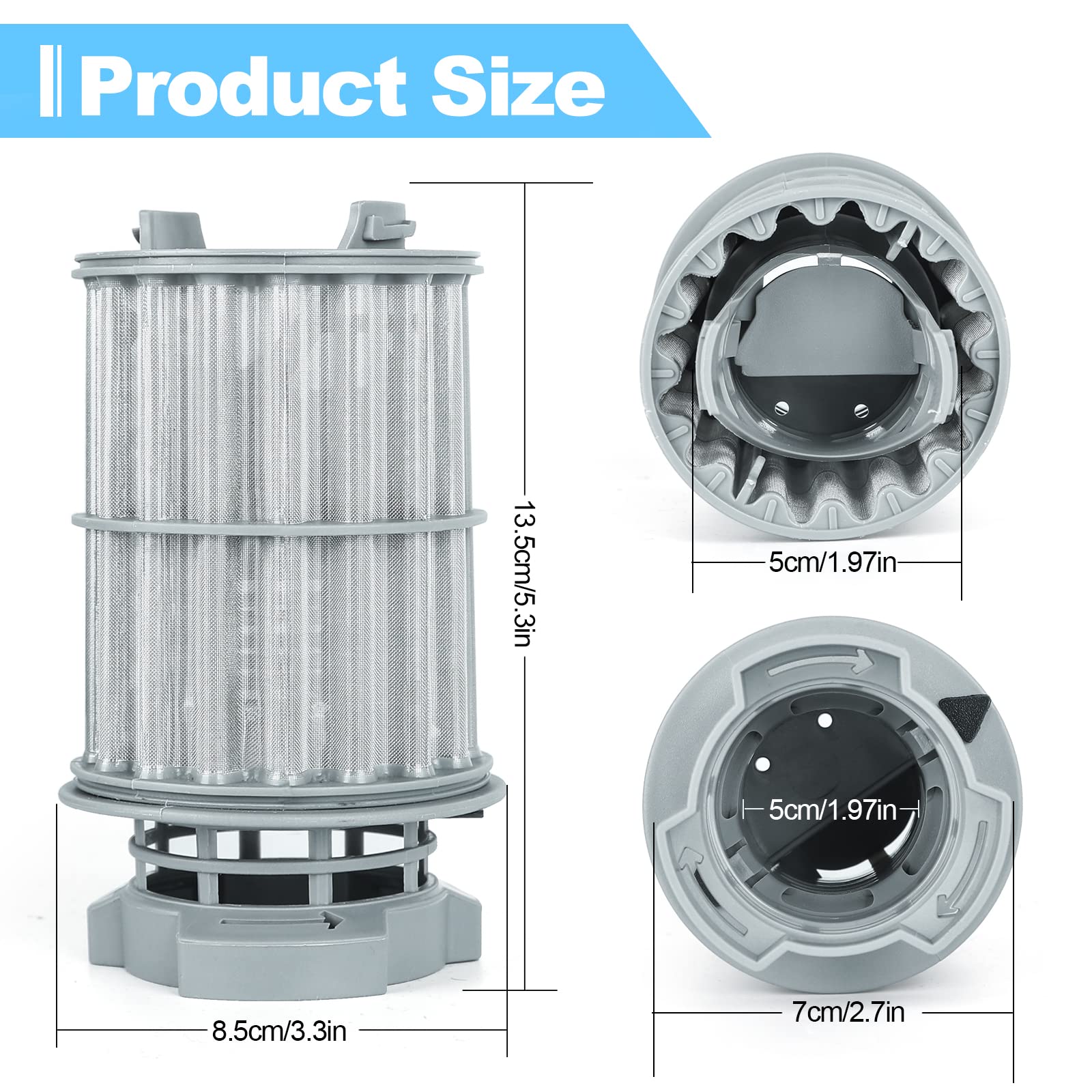 New Upgraded 00645038 645038 Micro Filter For Bosch Kenmore Dishwasher Parts Replaces AP4339631, 00651097, 1560725, 651097, AH3479708, EA3479708, PS3479708, PS8730270