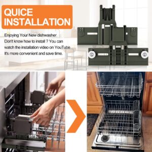 UPGRADED W10350375 W10712395 Dishwasher Top Rack Adjuster Parts For Whirlpool Dishwasher Parts WDT730PAHZ0 WDT970SAHZ0 WDTA50SAHZ0 WDT750SAHZ0 Upper Rack Parts For Kenmore 665 Dishwasher Top Rack Part
