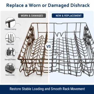 DD82-01385B A/S Dishwasher Rack Assembly Compatible with Samsung Dishwasher Rack Replace Number 4978666 AP6807483 Center Dishrack Fit Samsung DW80R2031US DW80N3030US DW80CG4021SR