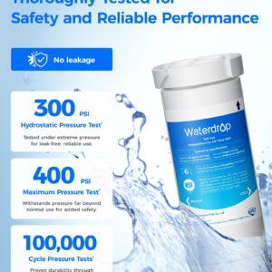 Waterdrop XWF Water Filter Replacement for GE® WR17X30702, 3 Pack, No chip