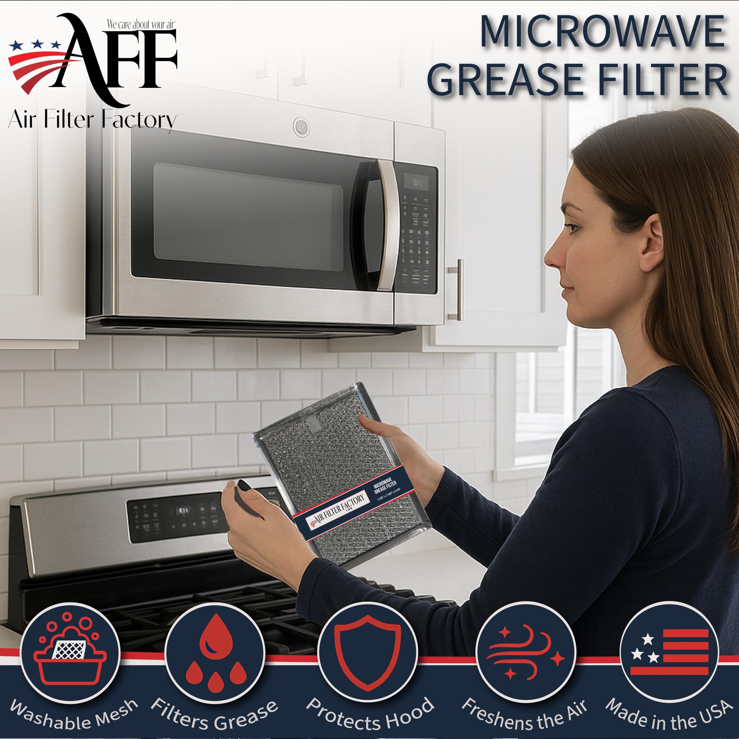 Microwave Grease Filter WB02X11534 Replacement for GE 2-Pack - Image 3