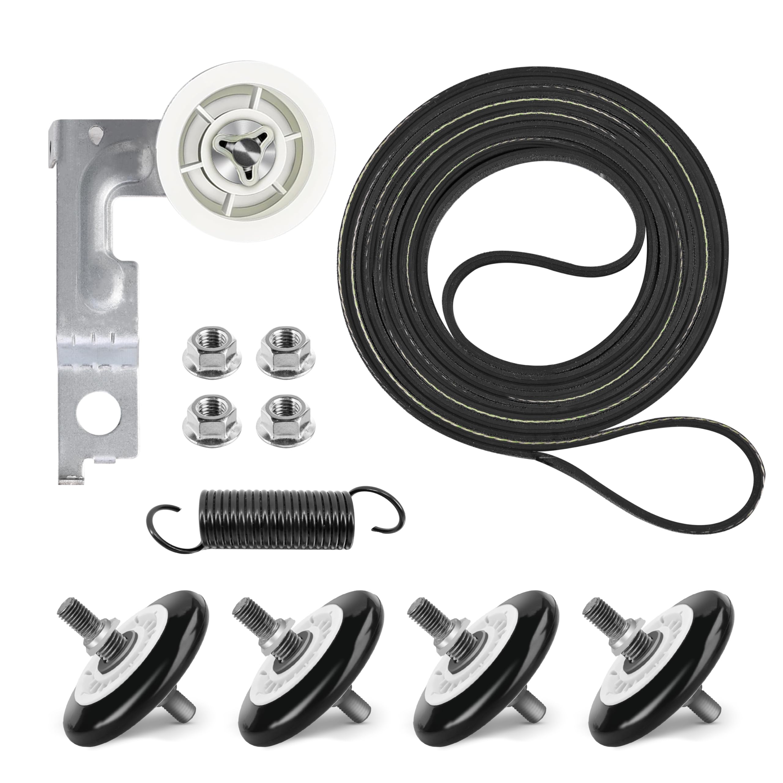 Upgraded Dryer Repair Kit Compatible with LG Kenmore Dryers Includes 4581EL2002C Dryer Drum Roller 4400EL2001A Dryer Belt 4561EL3002A Idler Pulley & Spring Replace 4400EL2001F 4581EL3001E 4581EL2002A - Image 7