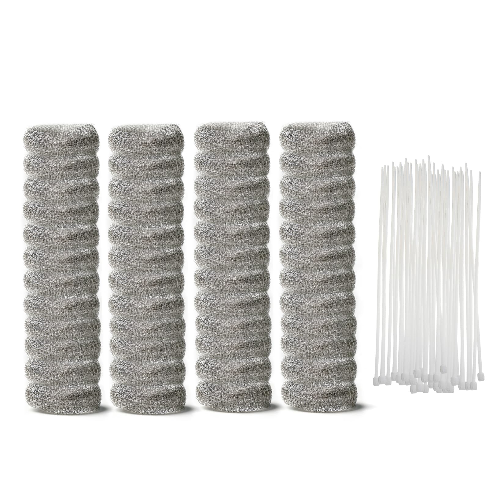 48 PCS Washing Machine Drain Lint Trap, Lint Traps, Lint Catcher for Washing Machine, with 48 Nylon Cable Ties