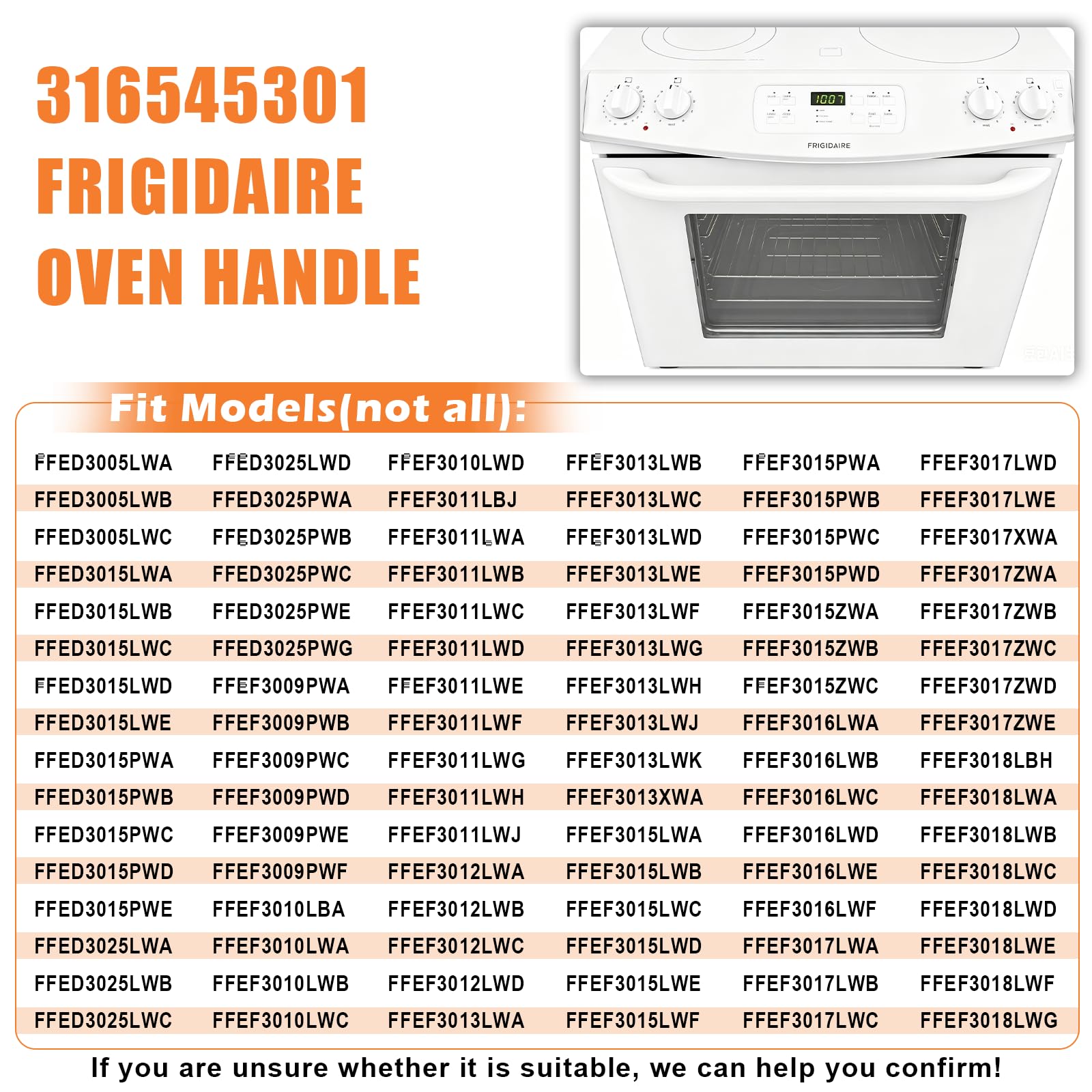 Upgraded 316545301 Oven Handle for Frigidaire Stove Door Handle Replacement - Image 7