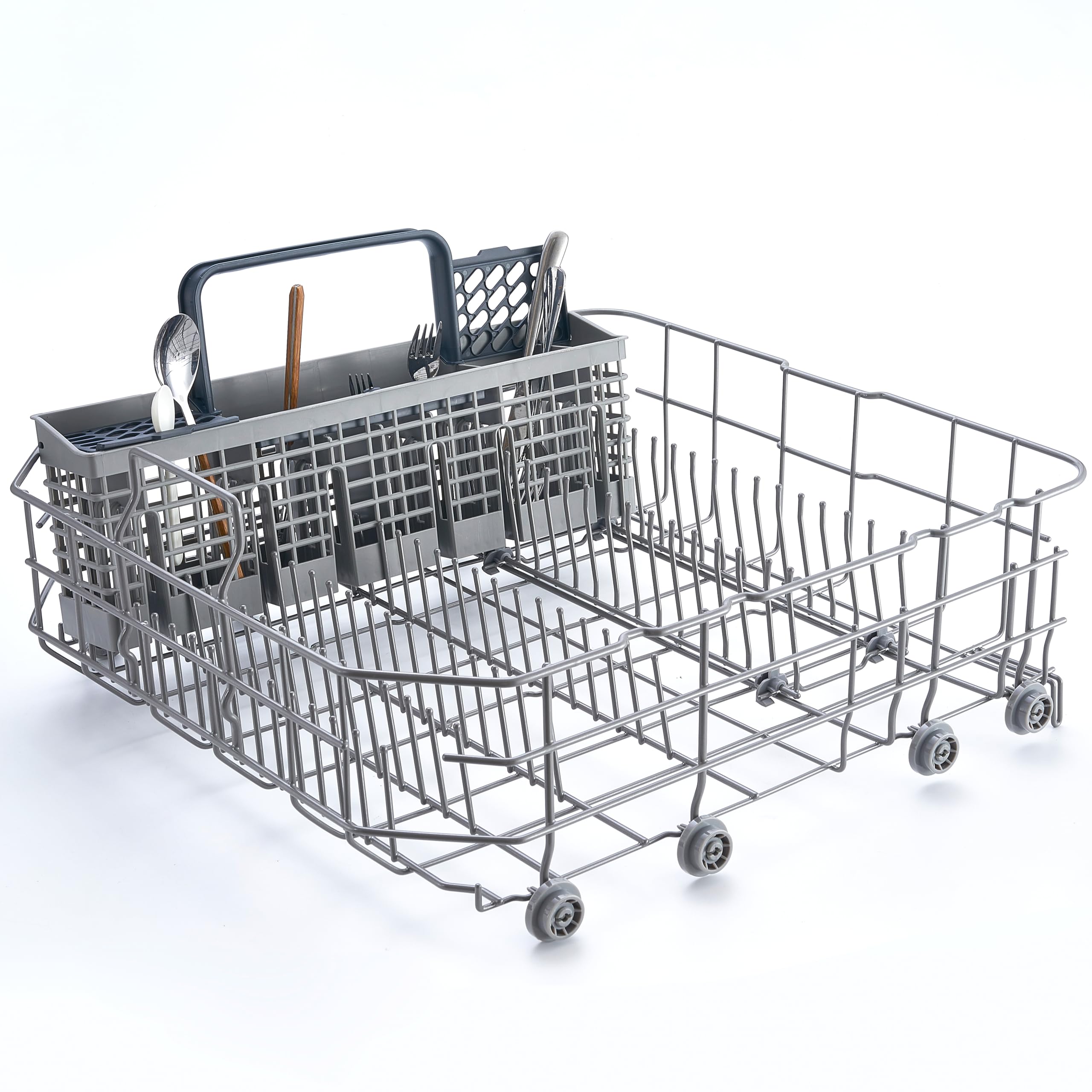 DD82-01387A Dishwasher Cutlery Basket (9.5"H x 18"W x 3.4"D) Rack Replacement -fit for Samsung Dishwasher Replacement Parts