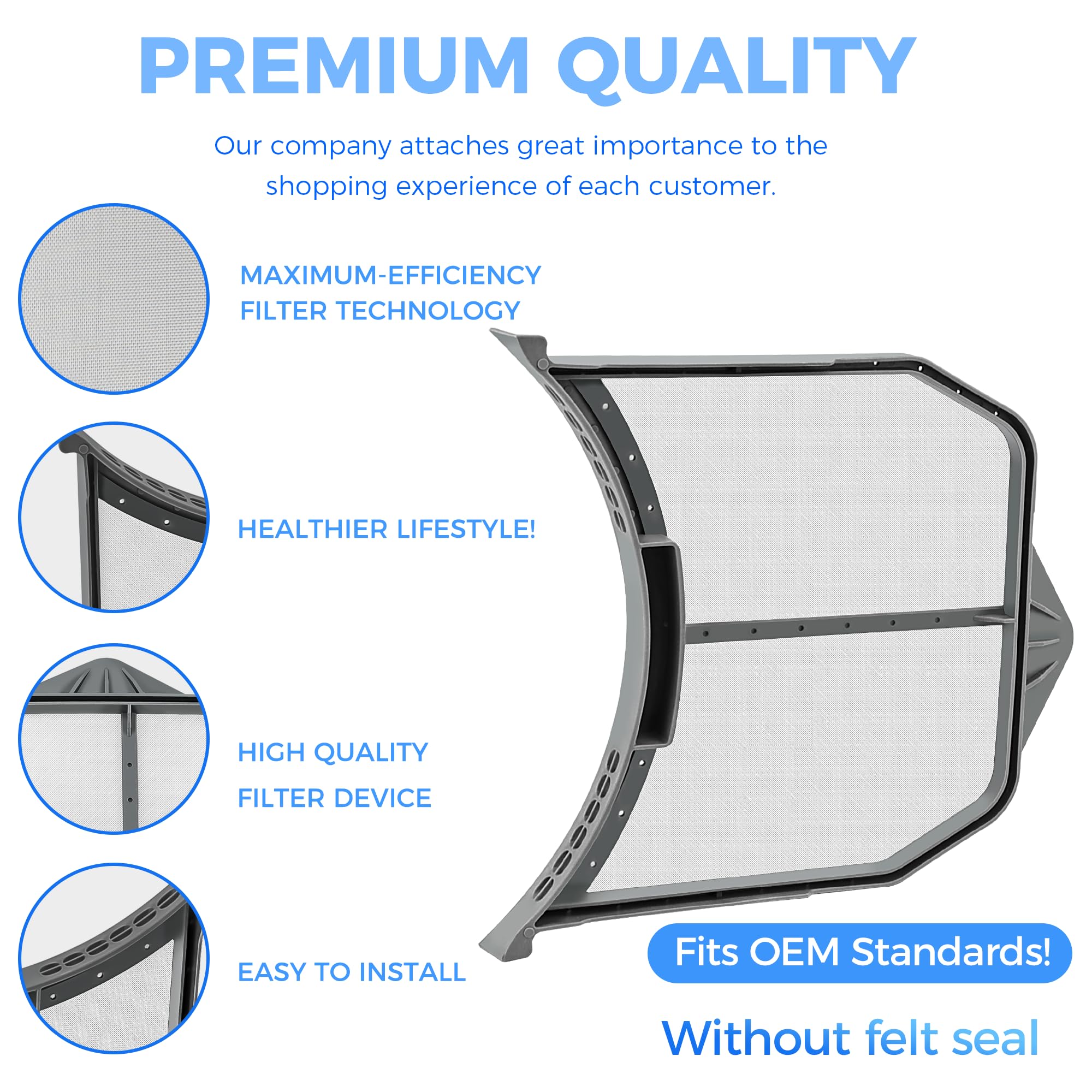 Upgraded W10516085 Dryer Lint Filter W11758174 For Whirlpool Dryer Lint Trap Filter Screen Replaces W10211906 W10370972 WPW10516085 3188345 AP6022545 PS11755878 EAP11755878 by Romalon