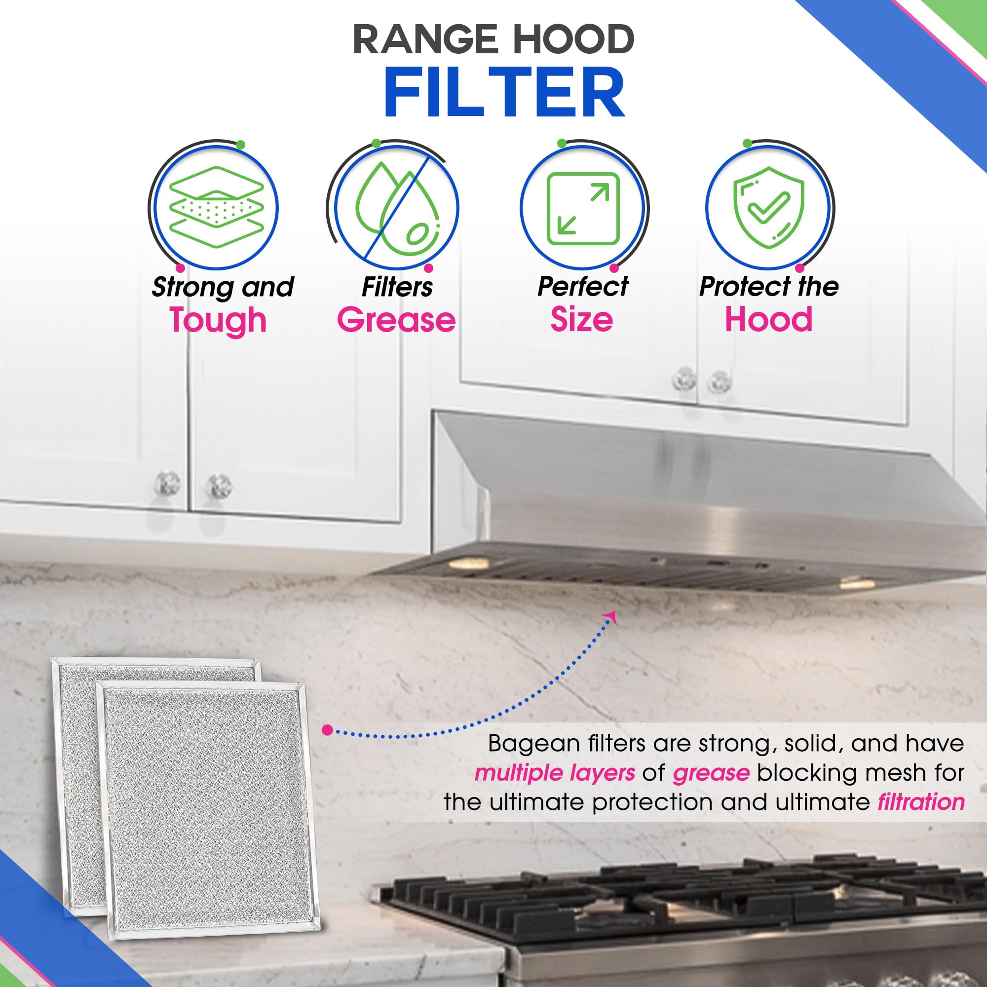 Stove Vent Filter 10.5x8.75" 97006931 Fits Nutone Broan Range Hood Filter - Image 4